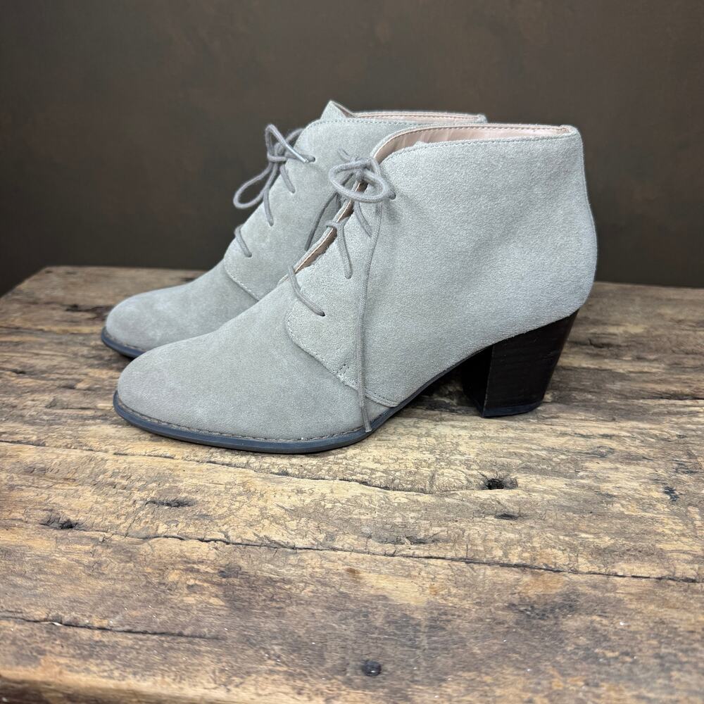 VIONIC Size US 8M Zenda Women's Suede Lace-Up Ankle Boots Tan Orthotic Bootie